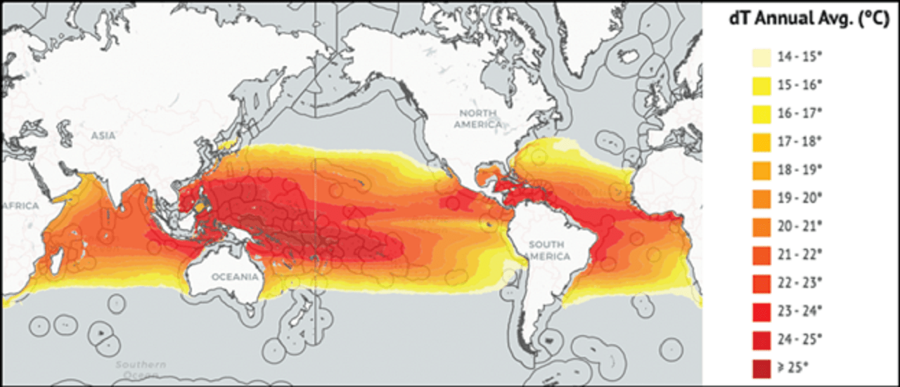 Optimal Surface-Depth Temperature Differential for OTEC